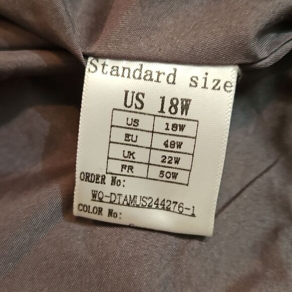 Gray Illusion maxi gown size 18W - Picture 7 of 11